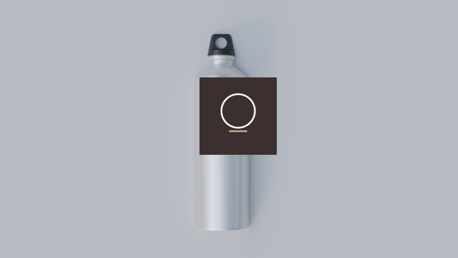 Branded water bottle mockup