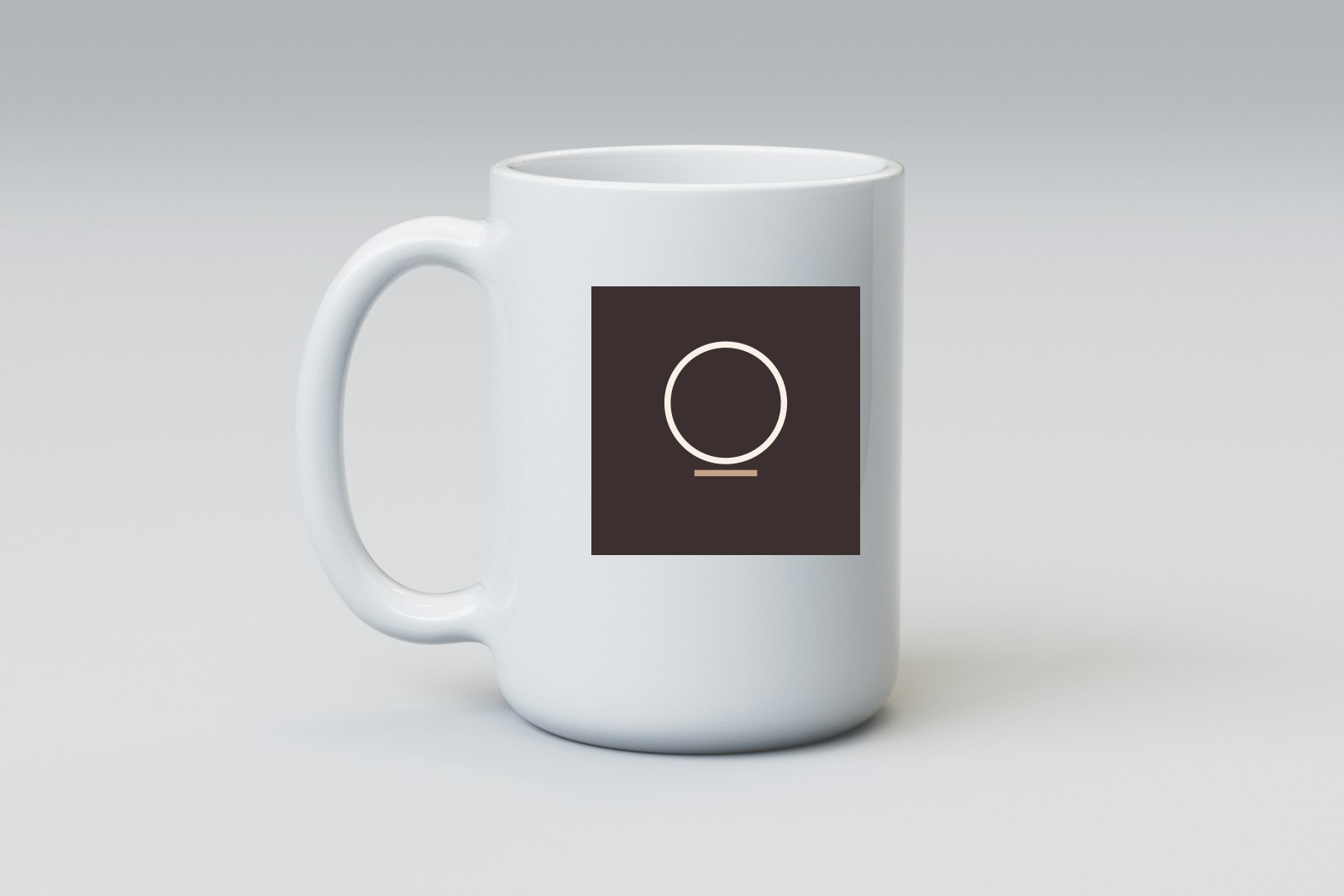 Branded ceramic mug mockup